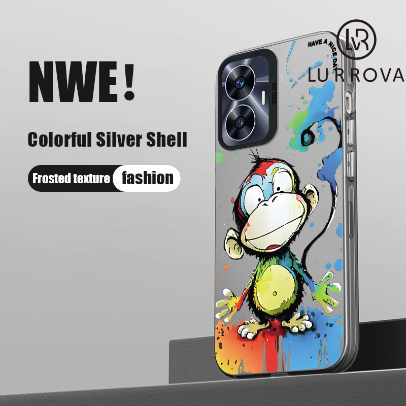 Case RealmeC55 NarzoN55 Graffiti Monkey Graffiti Doraemon Graffiti Panda Graffiti Astronaut Graffiti Black Cat Colorful cartoon mobile phone case