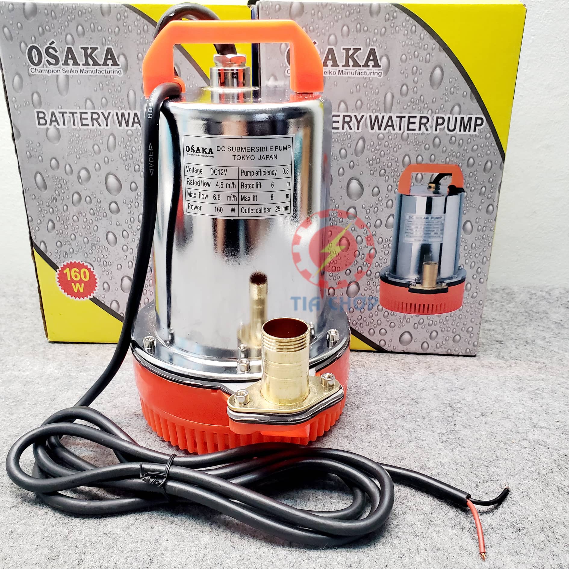 Bơm hút đáy bơm chìm inox bể cá inox dùng điện 12v 24v công suất 180w - chống ngập