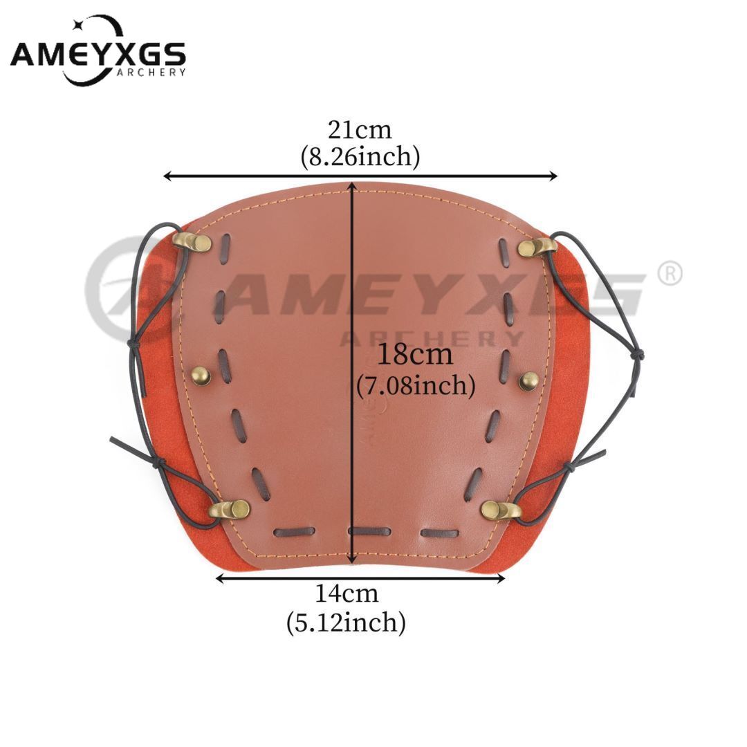 AMEYXGS Cowhide Arm Guard Cow Leather Forearm Hand Protector Gear Bow