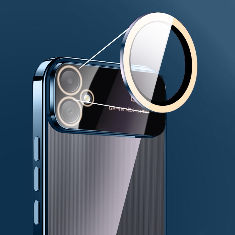 Phone Cases For Samsung Galaxy A05 Back Case Large Window View Soft TPU Electroplated Shell Anti-collision + Lens Protective Film for Samsung Galaxy A05 Phone Casing
