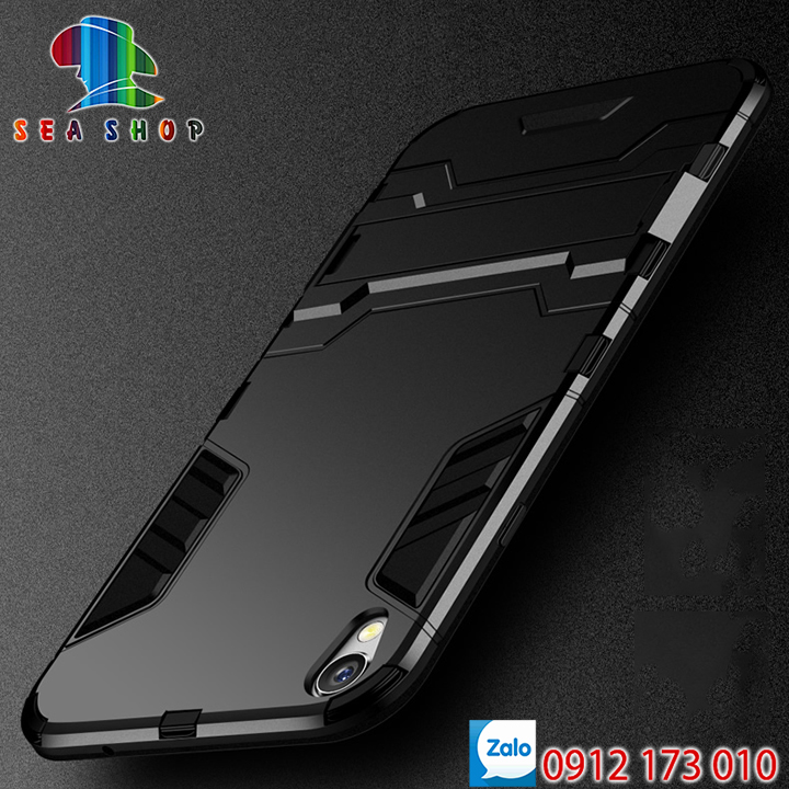 [TẶNG KÍNH CƯỜNG LỰC] Ốp lưng OPPO R9 / F1 Plus iRon man chống sốc - Siêu bền - Thiết kế chân chống xem phim