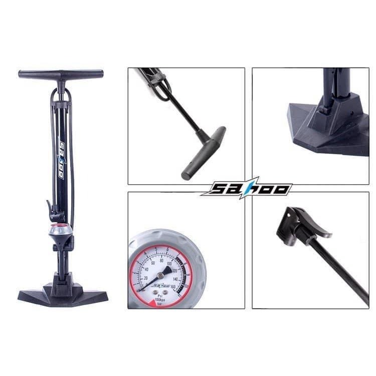 Bơm xe đạp xe máy có đồng hồ Sahoo