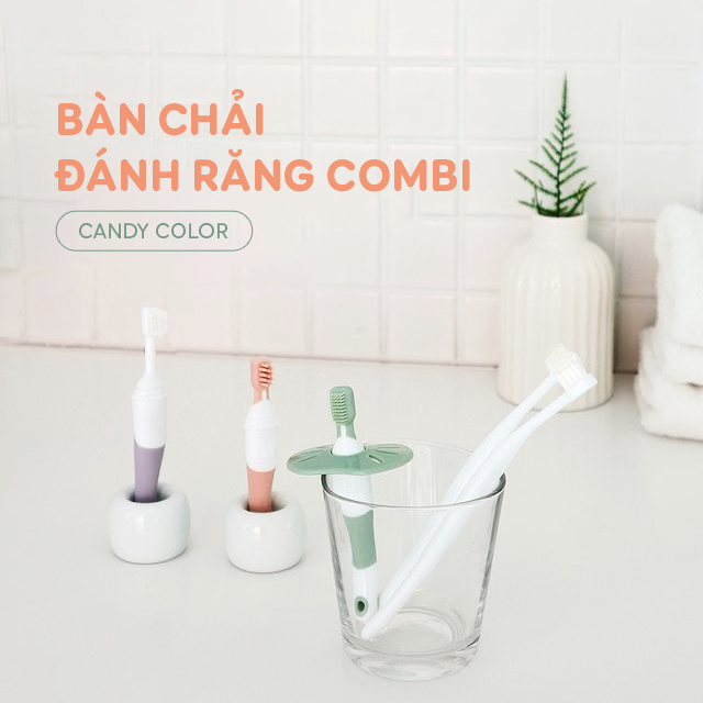 Bàn chải đánh răng Combi Candy Color bước 3