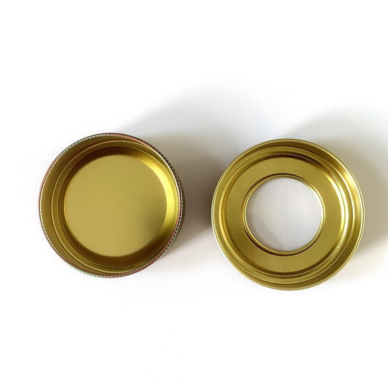 Saffron tin box for 1  g saffron packing box tin box with pvc window Moyao. 