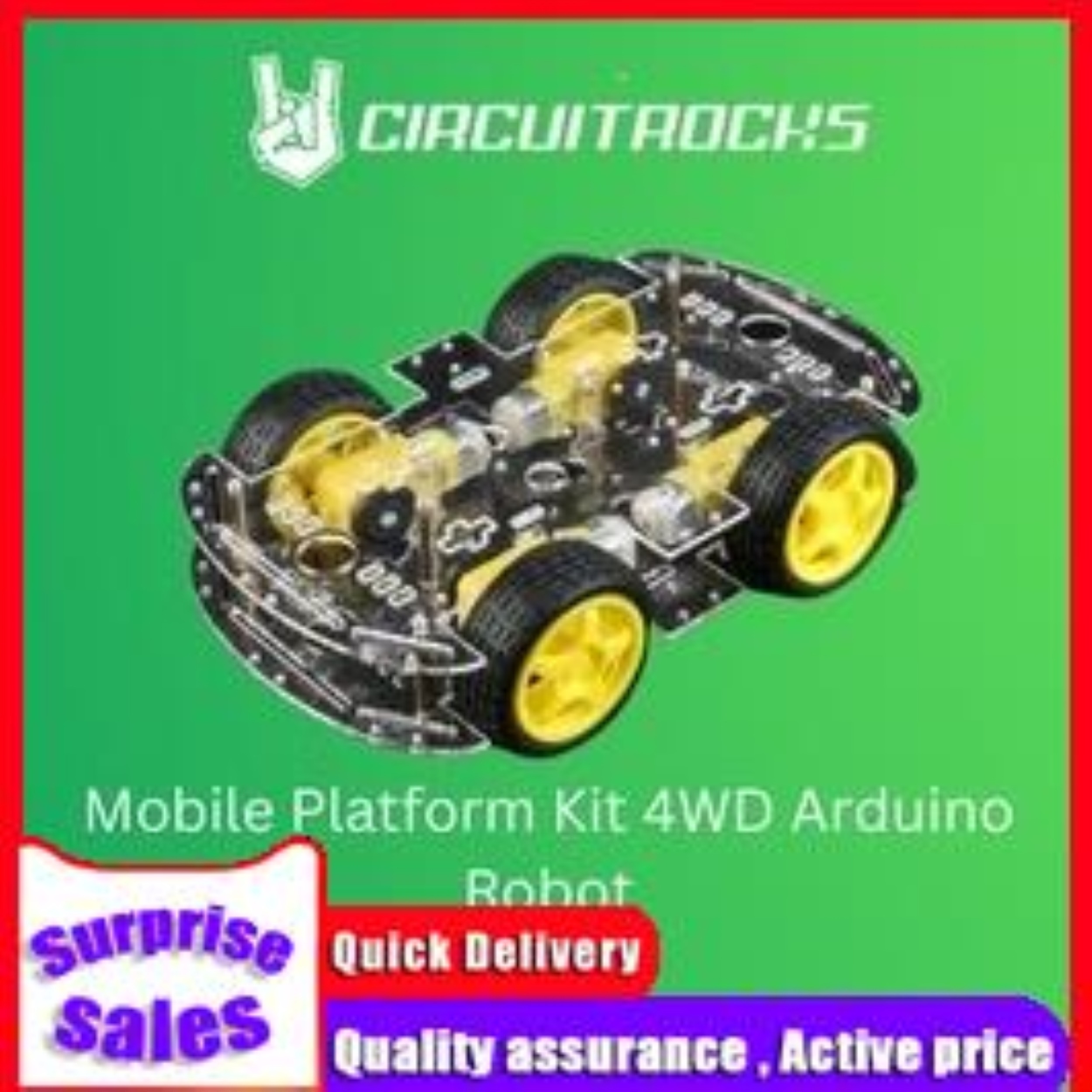 Mobile Platform Kit 4WD Arduino Robot | Lazada PH