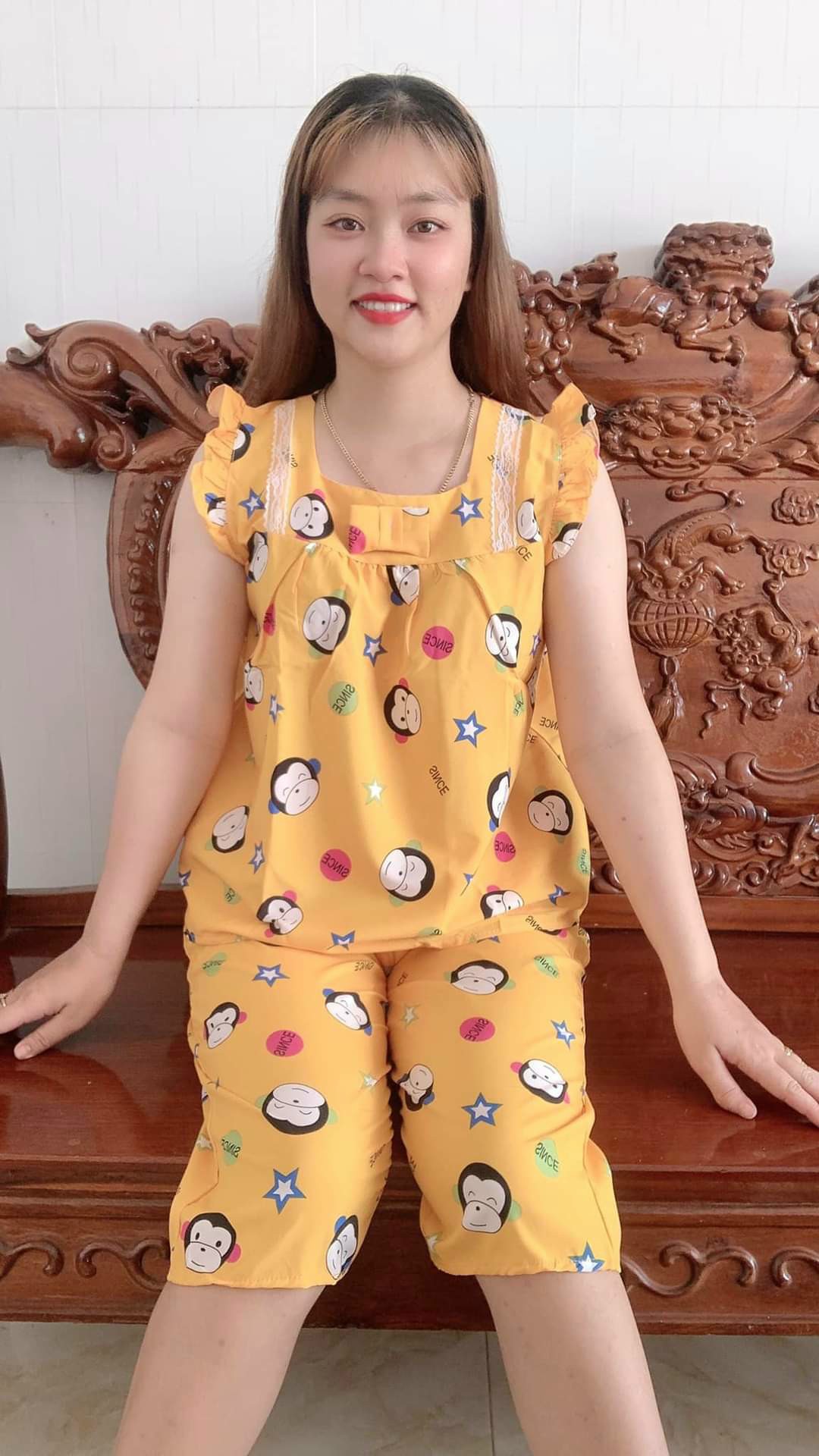 Đồ bộ lụa lửng mặc nhà