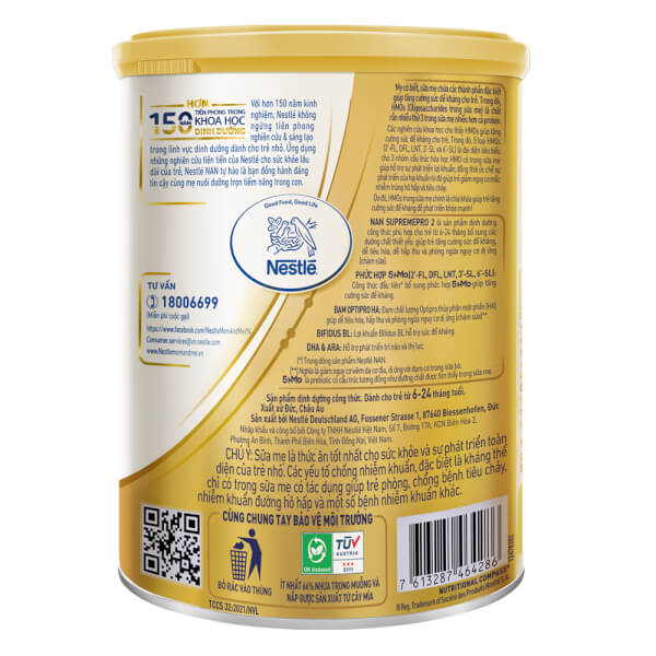 Sữa NAN SUPREME PRO số 2 800g (6-24 tháng)