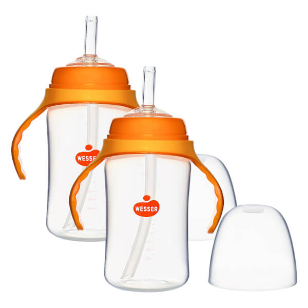 Bình tập uống ống hút wesser 260ml nhựa pp free bpa