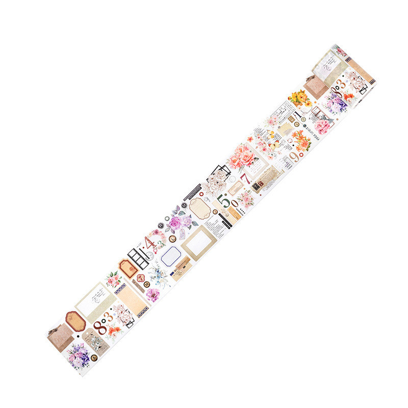ENWEI 1 Roll Vintage Journal Masking Tape Washi Paper Washi Tape Scrapbooking Material Scrapbook Kit