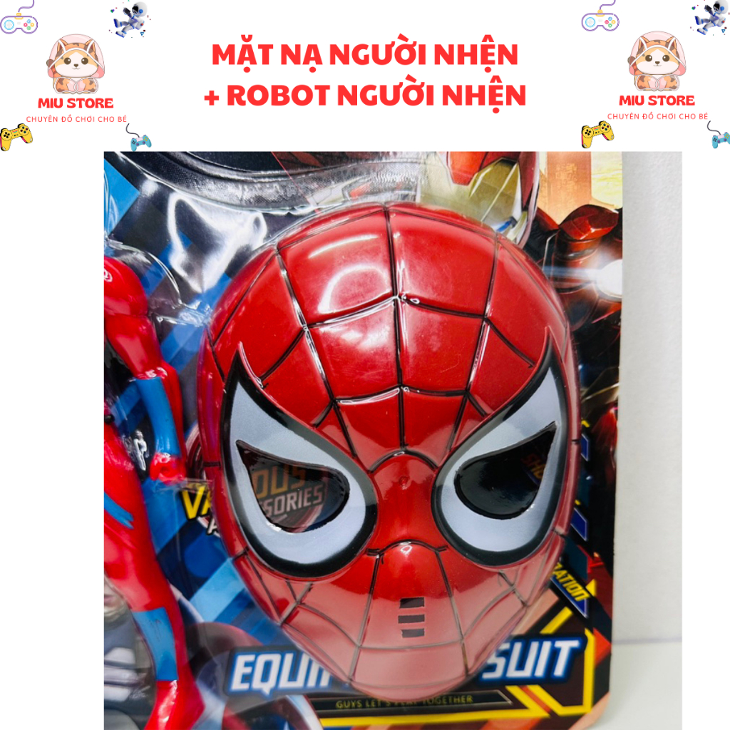 Đồ chơi Bộ mặt nạ siêu nhân nhện spiderman ( 1 mặt nạ và 1 spiderman)