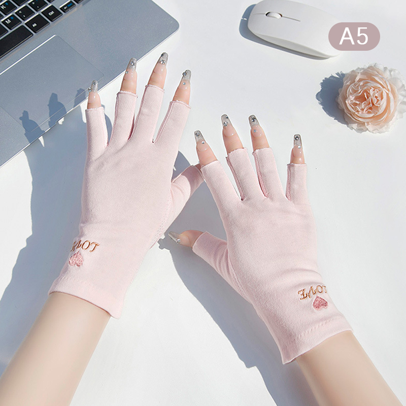 1 Pair Anti UV Gloves UV Shield Glove Fingerless Manicure Nail Art Tool. 