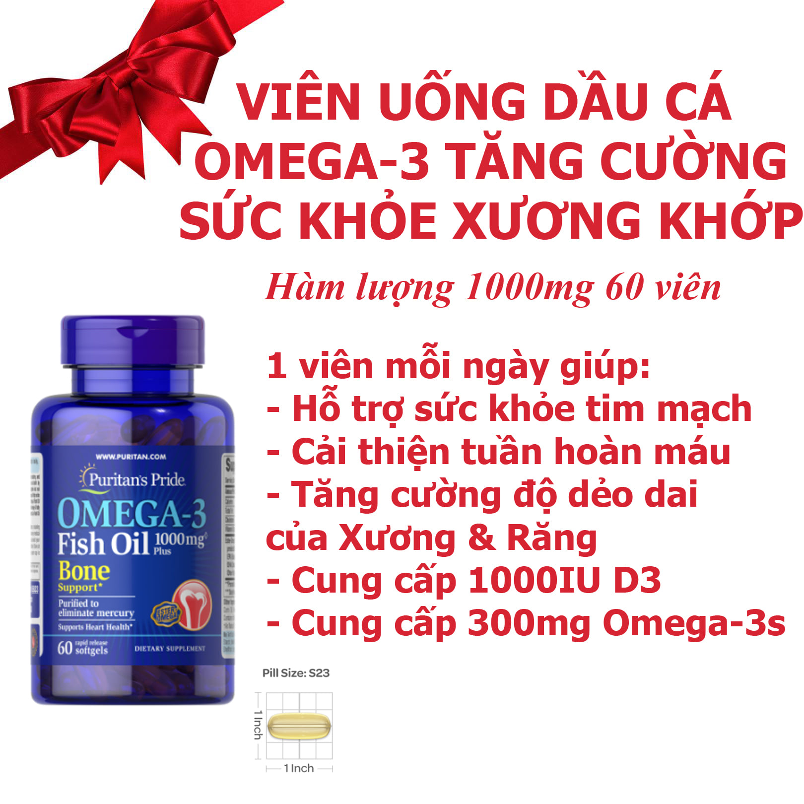 [CHỈ TRẢ ORDER] Lọ đựng viên kẹo hãng Puritan