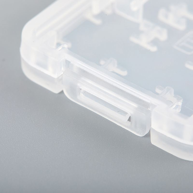 1Pc Transparent Protector Holder Micro Box For SD SDHC TF MS Memory Card Storage Case Plastic Boxes. 