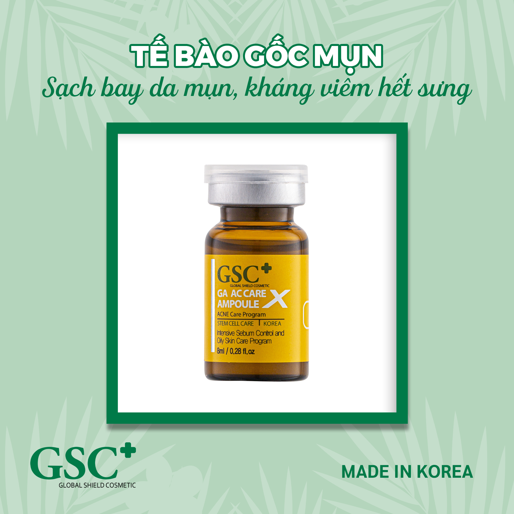 Tế bào gốc mụn GSC GA AC Care Ampoule ( HÀNG CHÍNH HÃNG )