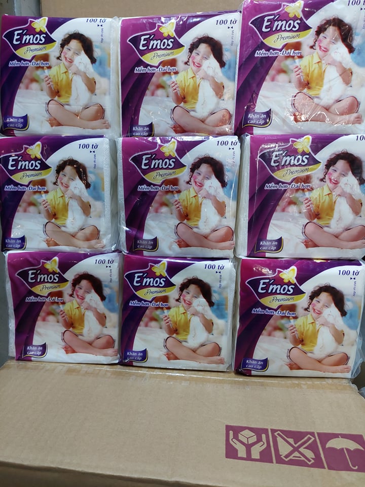 combo 10 gói khăn ăn Emos