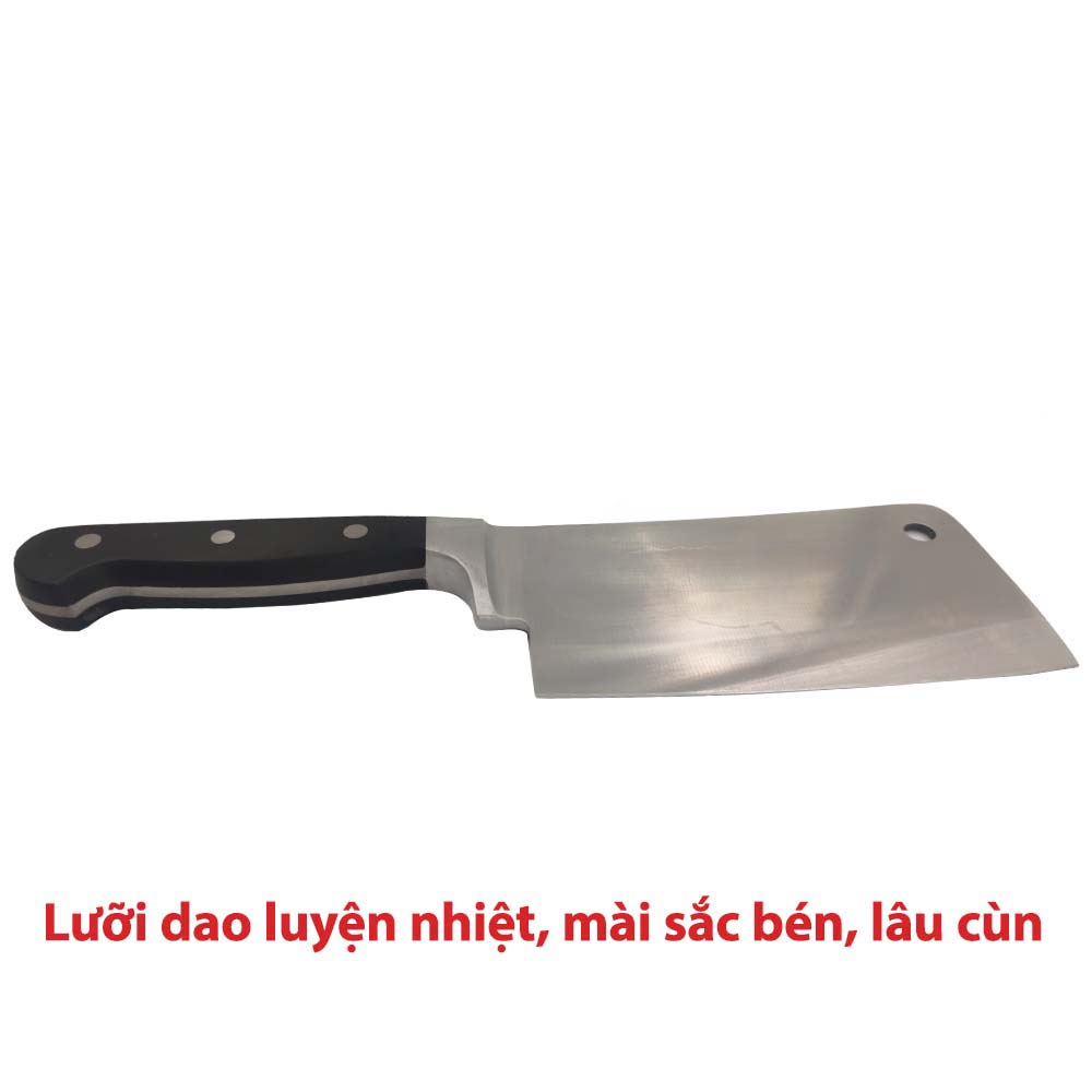 Bộ 3 Dao bếp Nhật Bản lưỡi thép (Dao chặt xương, dao Nakiri  và dao Petty) GAF