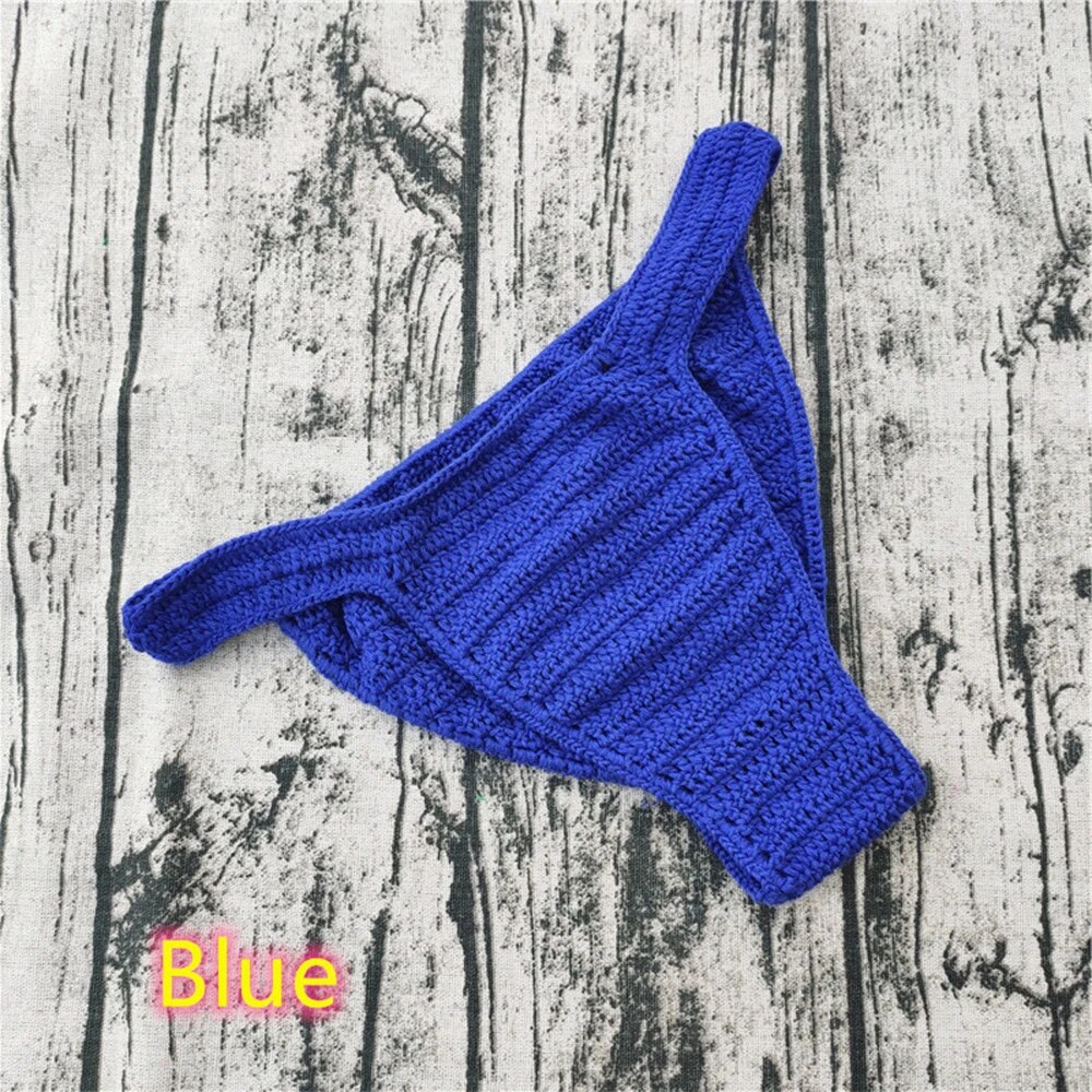 Men Women Unisex Hand Crochet G-string Underpants Breathable Thong