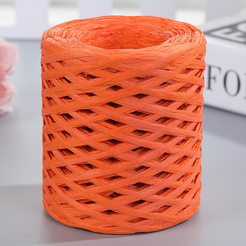 Shicheng 1pc diy crocheting straw yarn hand-knitted natural raffia straw paper beach bag