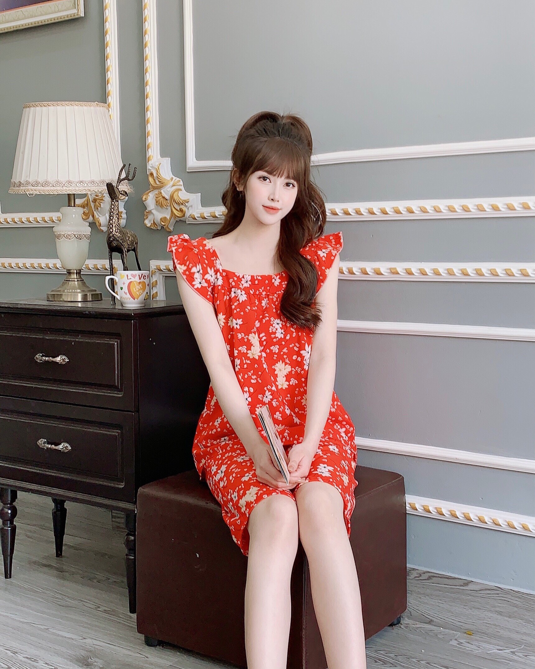 [3 size 46-70KG] Đồ bộ LỤA HOA LÁ MỀM MÁT KHÔNG NHĂN DỄ THƯƠNG thời trang