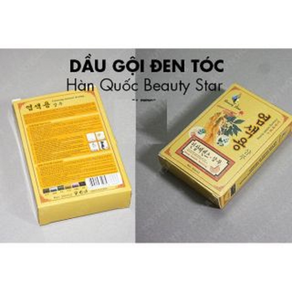 Dầu gội thảo dược đen tóc Hàn Quốc Beauty Star( hộp 2gói)