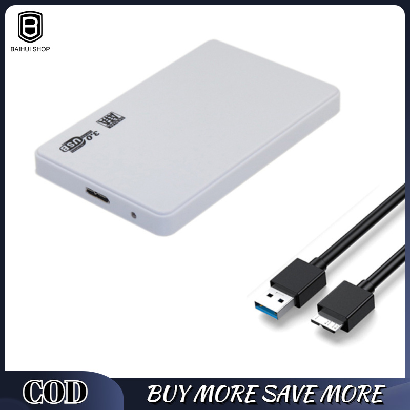 2.5 inch external hard drive enclosure usb 3.0 5gbps hard drive case adapter tool-free portable compatible for sata hdd ssd