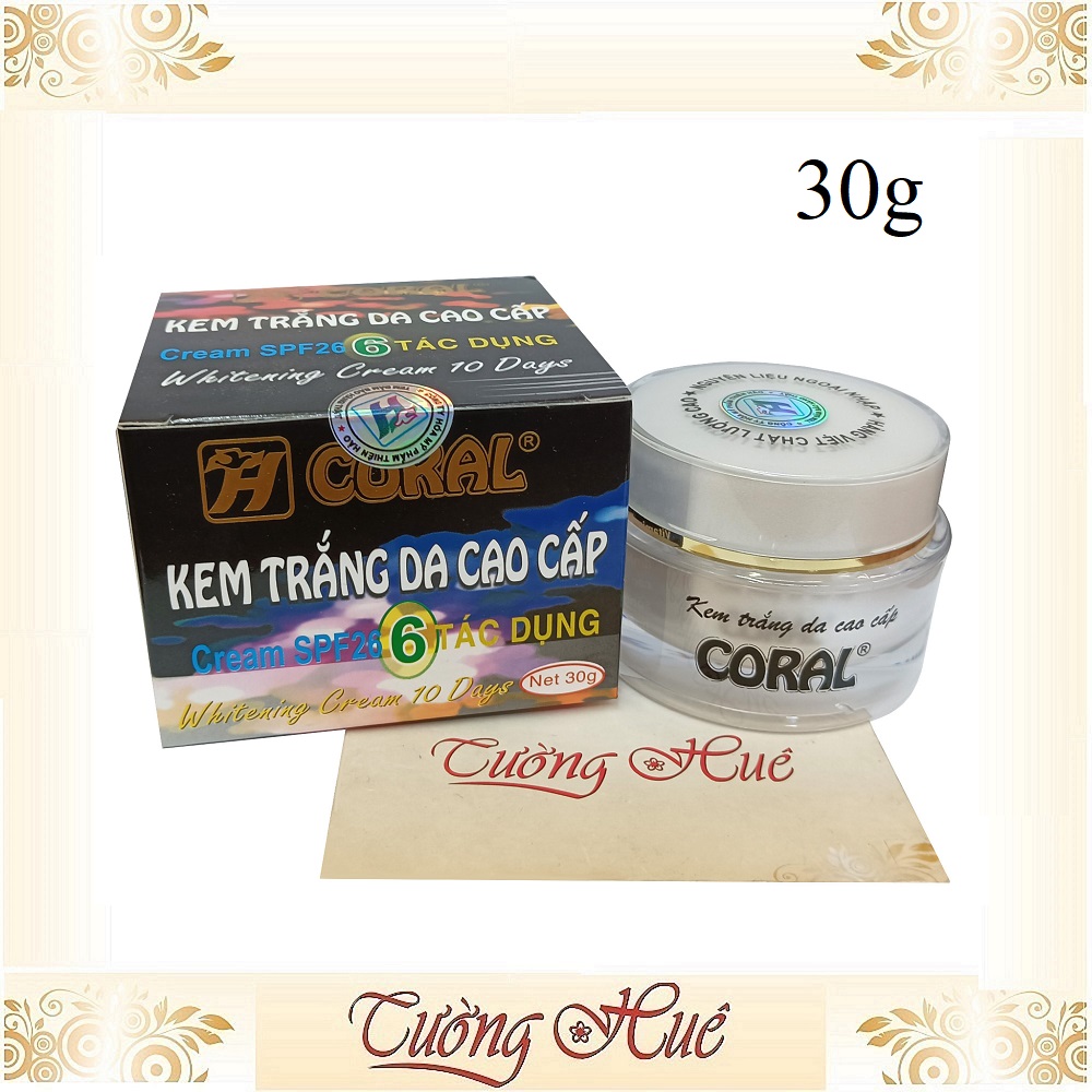 Kem Coral trắng da cao cấp 6 tác dụng spf 26 30g