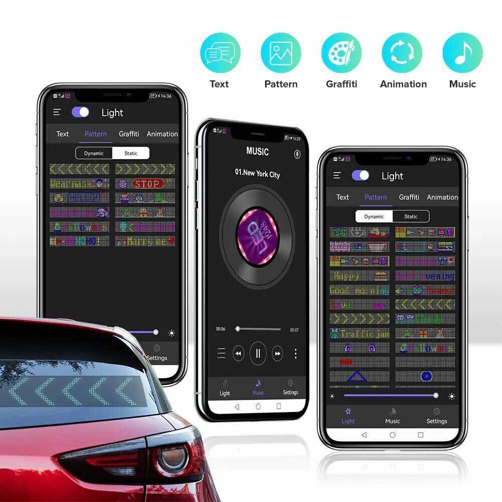 LED Matrix Pixel Panel Bluetooth App adressierbar RGB-Muster Animation Display LED Strip Lighting