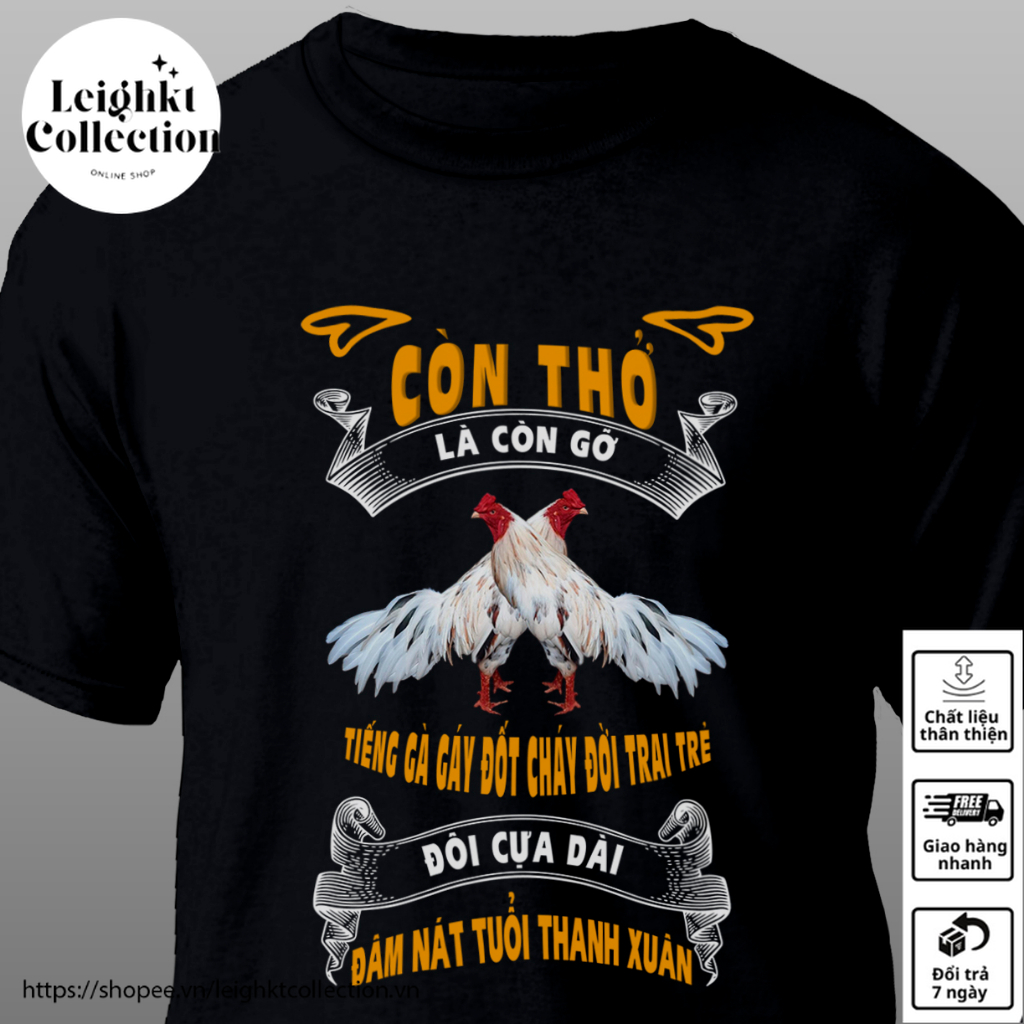 Áo thun cho anh em đam mê gà còn thở là còn gỡ