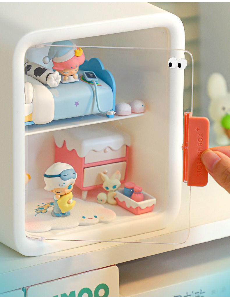 JJT [Miễn Phí Vận Chuyển]Hộp hiển thị biệt thự Hộp đồ chơi sưu tập, thiết kế cảnh quan thủ công, bao bì phối cảnh, búp bê Lego bong bóng Mart, hộp hiển thị Thủ Công dễ thương