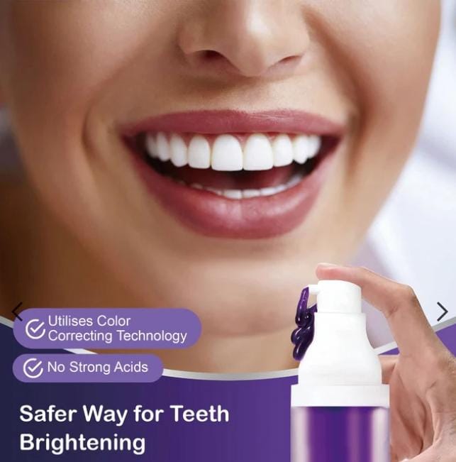 Hismile V34 Purple Color Corrector Teeth Whitening Toothpaste Effective ...