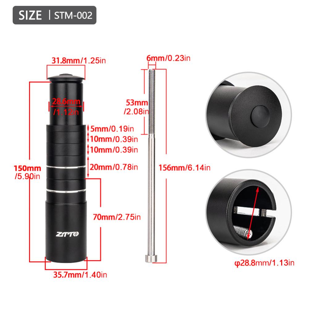 Phuộc xe đạp gốc mở rộng chiều cao xe đạp thông dụng tay lái nâng cao dễ dàng cài đặt MTB phụ kiện xe đạp leo núi