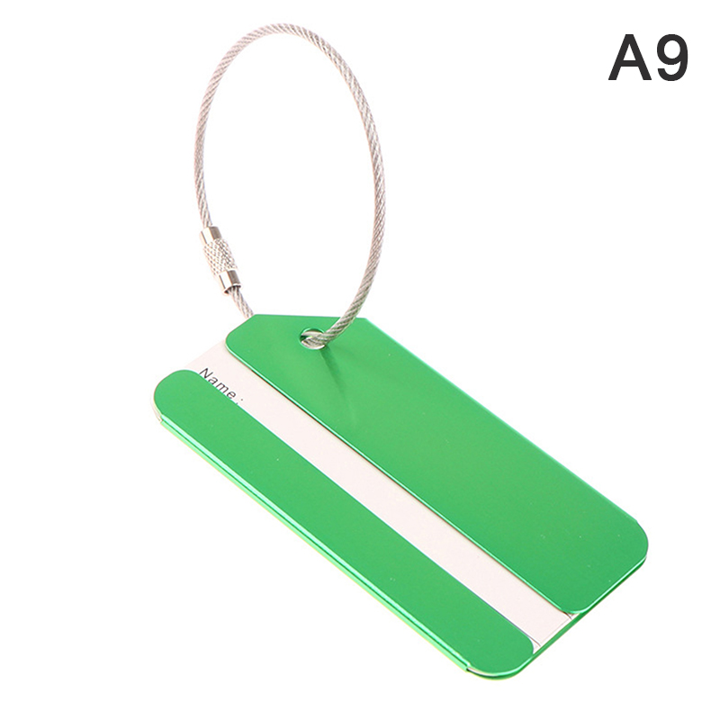 [fenggongshuode] Luggage Tags Aluminium Alloy Suitcase Tag Travel Labels Set With Steel Loop ID Luggage Tags For Suitcases Travel Accessories