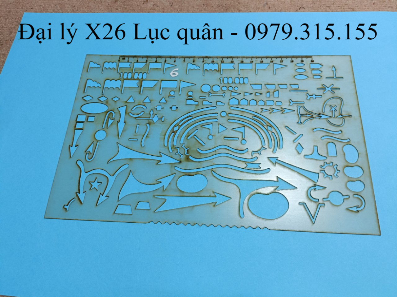 Thước vẽ chỉ huy tham mưu mẫu 6