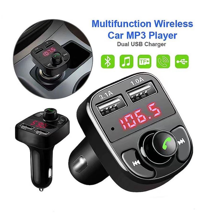 SW Car MP3 Player Kit kereta bebas tangan Bluetooth pemancar FM LCD USB ...