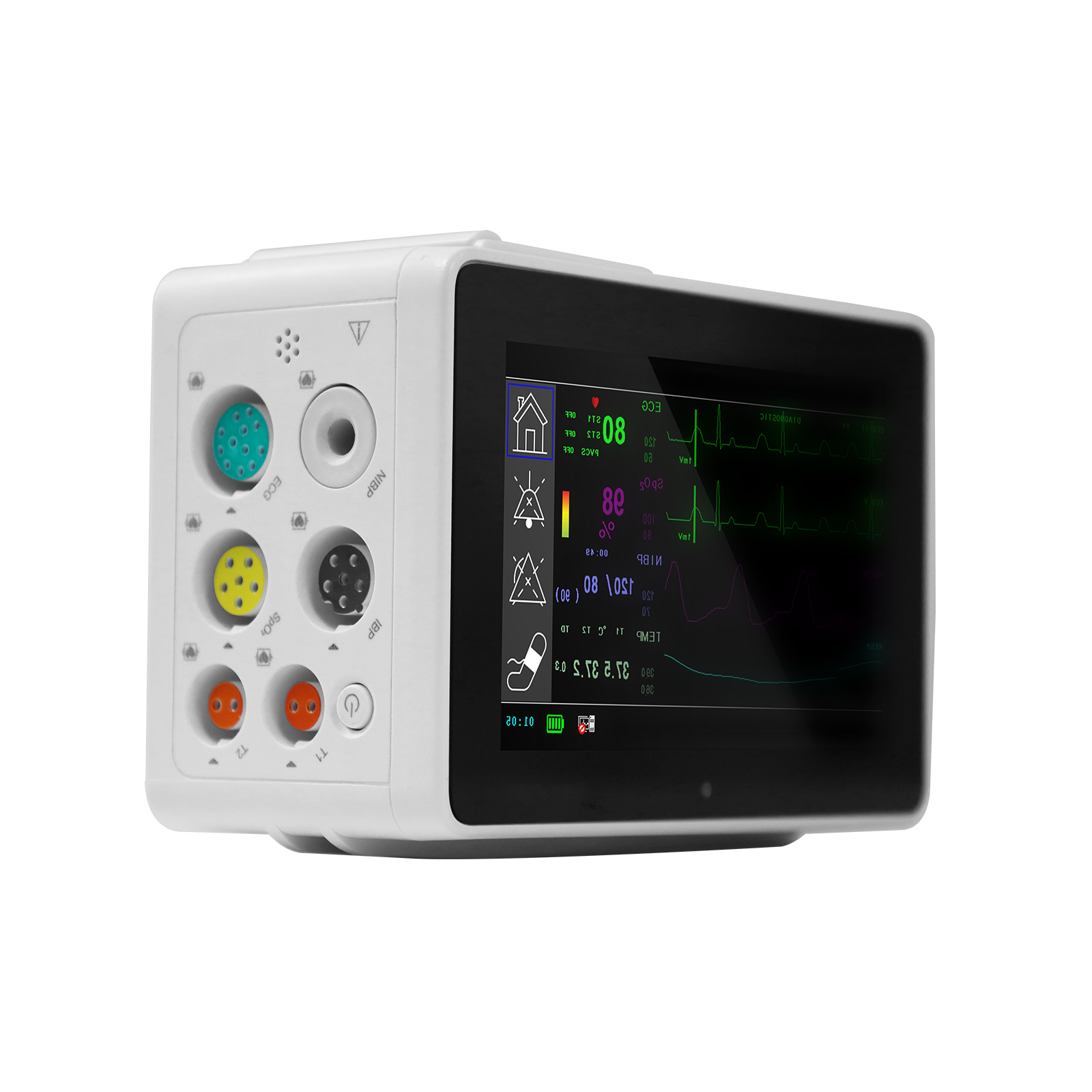 ContecMed TS1 สมาร์ทแบบพกพาผู้ป่วย Monitor หน้าจอสัมผัสขนาด 5 นิ้ว ICU ...