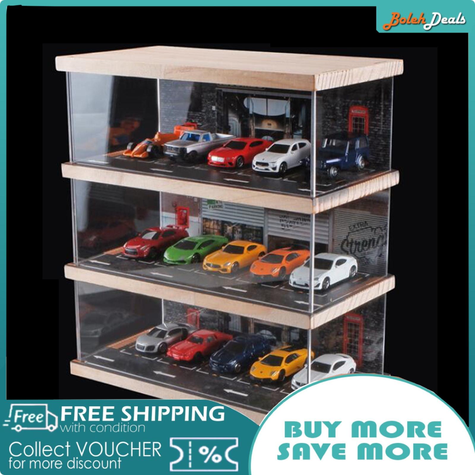 1/64 Scale Toy Car Parking Lot Desktop Decor Variable Protective Car Garage  Display Case, for Collectors, Sports Car Gifts Toy Cars Alloy Car 3 tier