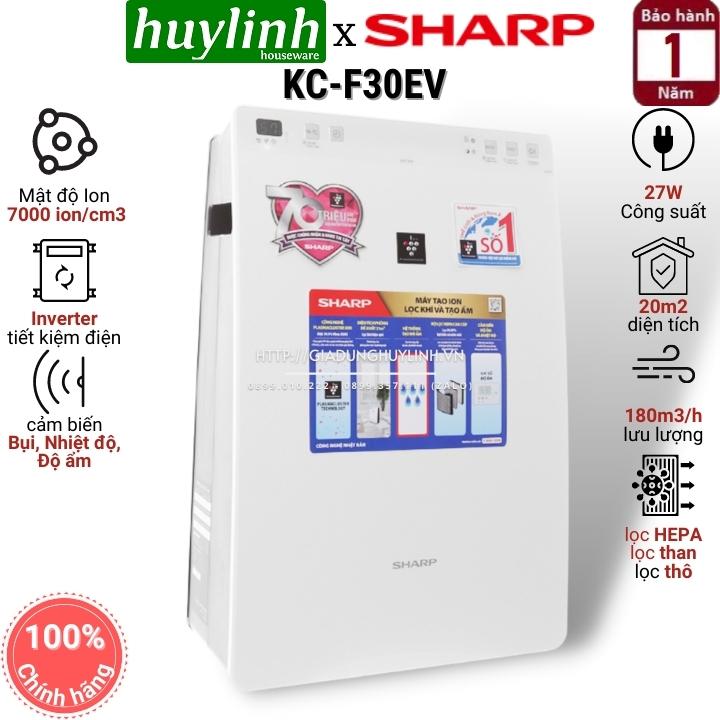 Máy lọc không khí tạo ẩm sharp kc-f30ev-w -