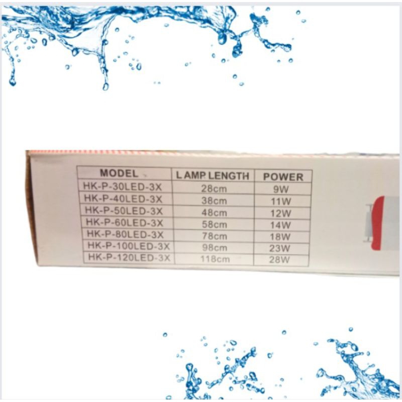 Lampu led aquarium aquascape HIKARI P 60/P80/P100/P120 LED 3X