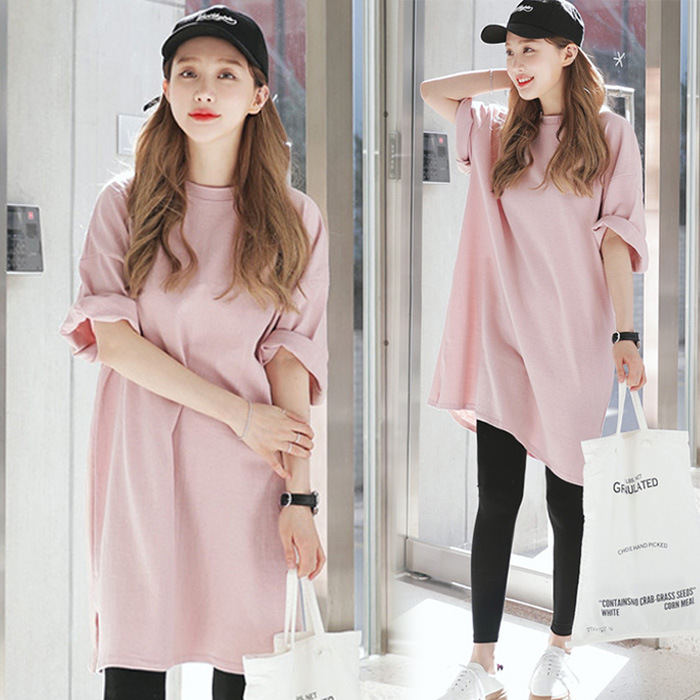 Spring and Summer Loose T-shirt Women's Long Top