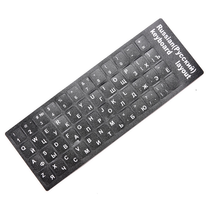 【Xbcustom Store】1PC Standard Keyboard Sticker Layout Alphabet Black With Letters Laptop Desktop Computer Keyboard Stickers.