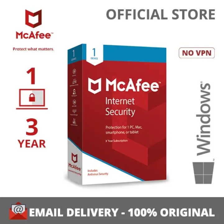 Mcafee Internet Security Antivirus Software 1 Device 3 Year Licence Lazada Singapore