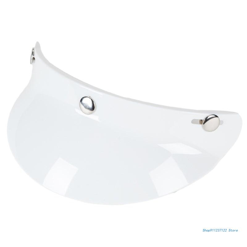 3-Snap Helmet For Peak For Sun Shade Shield Wear Resistant For 3/4 Motorcycle Open Helmet Visor