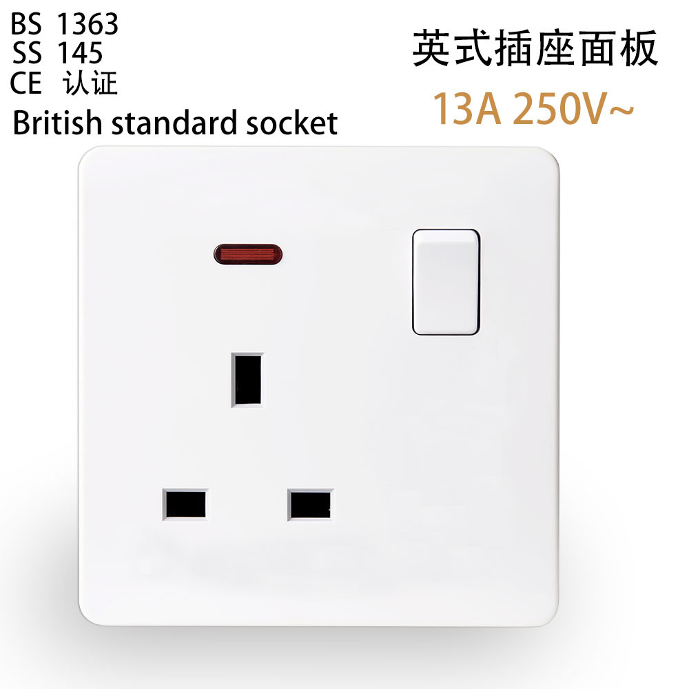 %E3%80%90LuxeGlow%E3%80%91Model%2086%20British%20Standard%20Socket%20Multifunctional%20Household%2013A%20British%20PC%20Panel%20Socket%20with%20a%201gang%201way%20switch%20Power%20lamp%20-%20Image%202