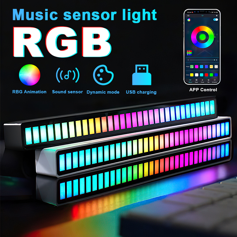 1PC APP/Sound Control RGB Atmosphere Lights Creative LED Strip Rhythm Light  Bar Music Sensor Light for TV