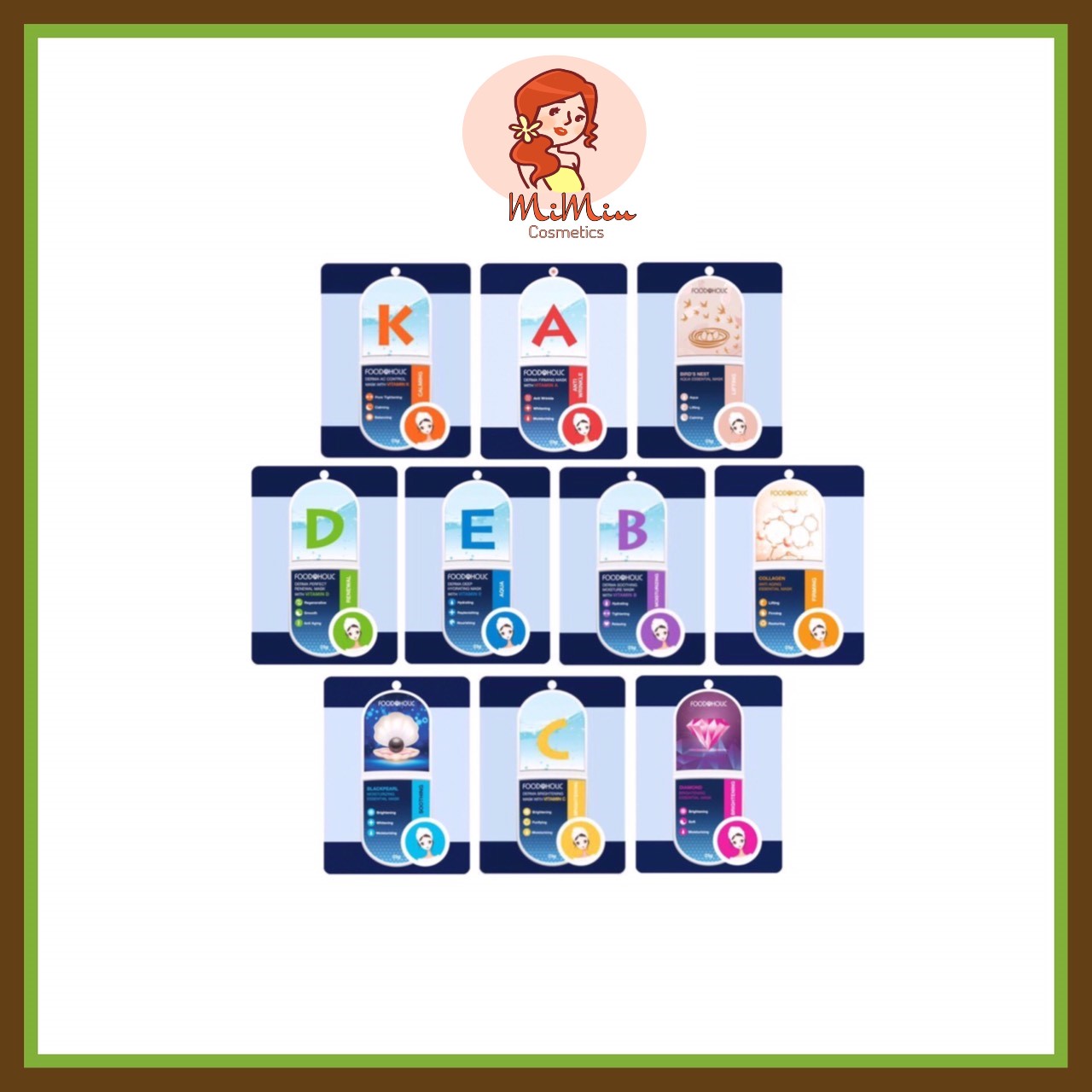 Mặt nạ giấy Foodaholic Vitamin đủ mùi