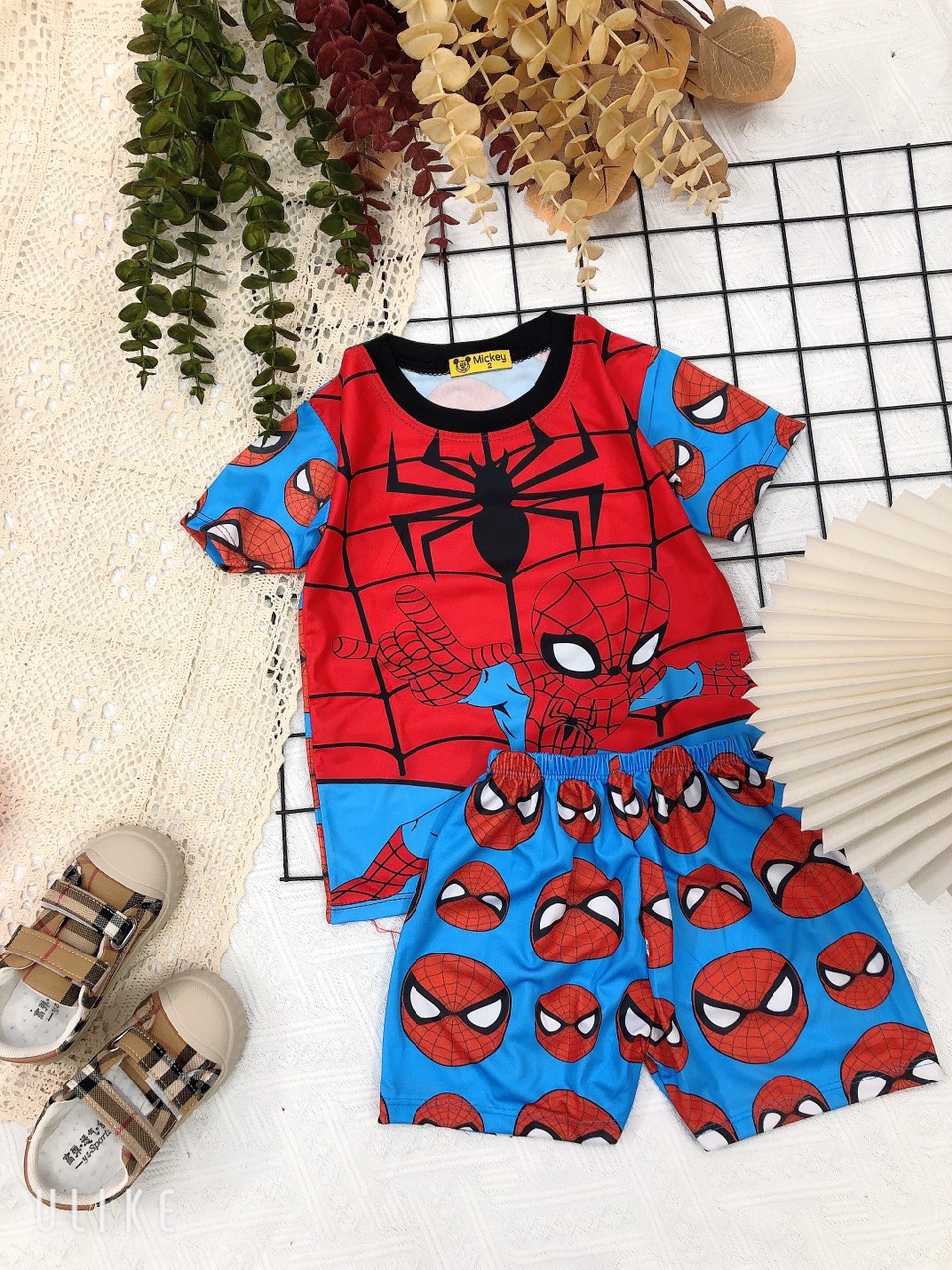 (Dọn kho thanh lý) Bộ cotton thun lạnh in 3D cho bé từ 8-20kg