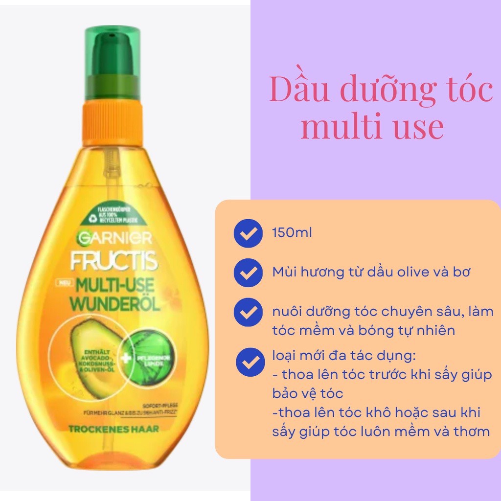 Dầu dưỡng tóc Garnier Argan Botanic Therapy Ultra Doux