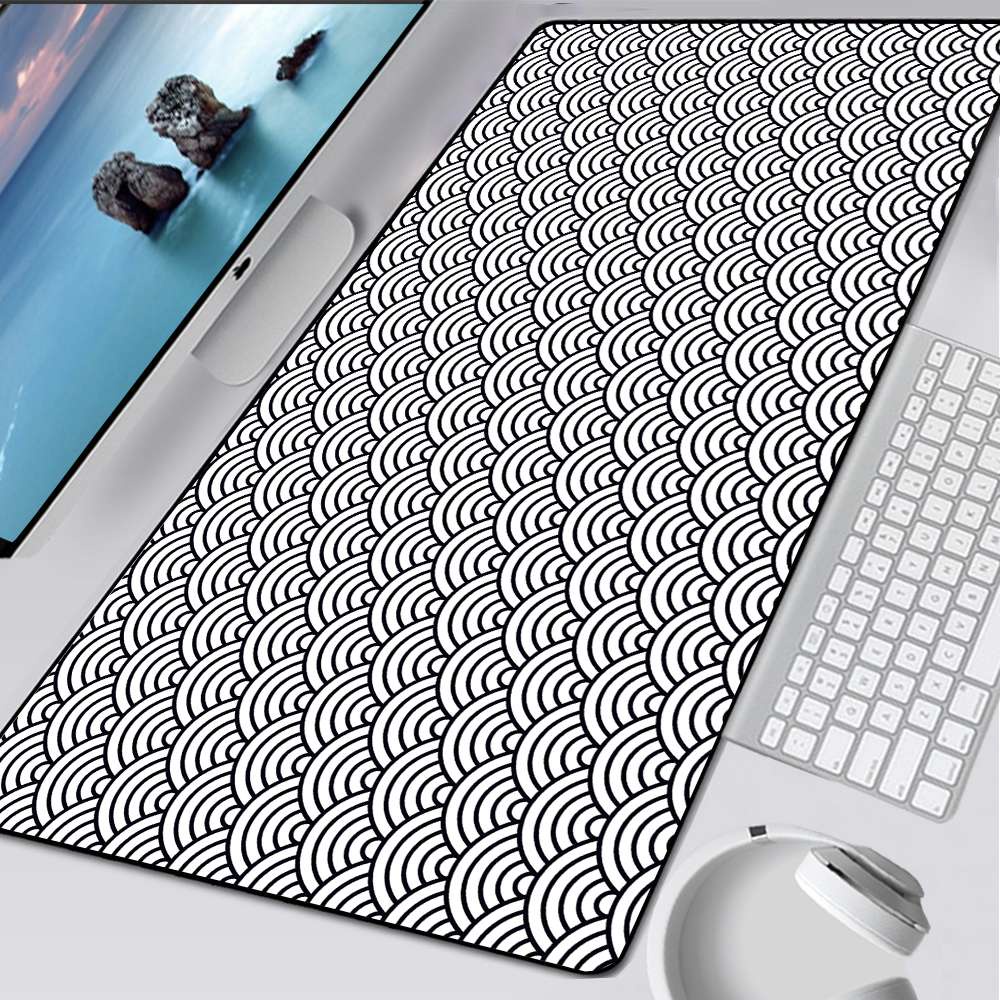 Abstract Pattern Texture Art Large Size Mouse Pad Natural Rubber PC Computer Gaming Mousepad Desk Mat Locking Edge