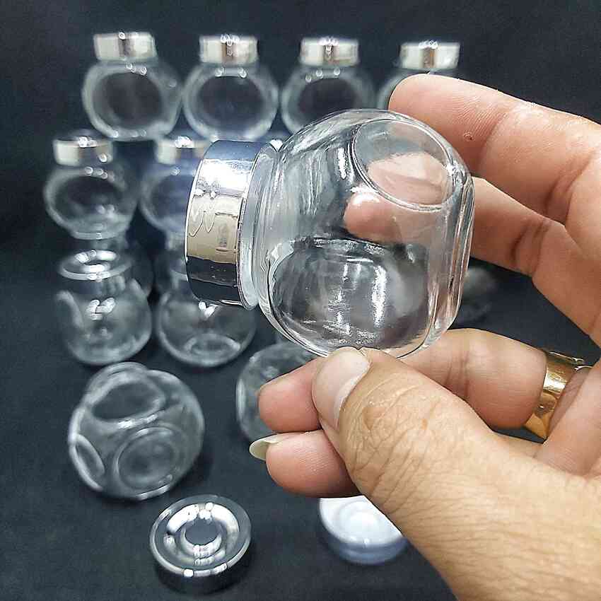 Tiny pot 50ml – Flat Ground shape – Lean design - combo 12 pots
