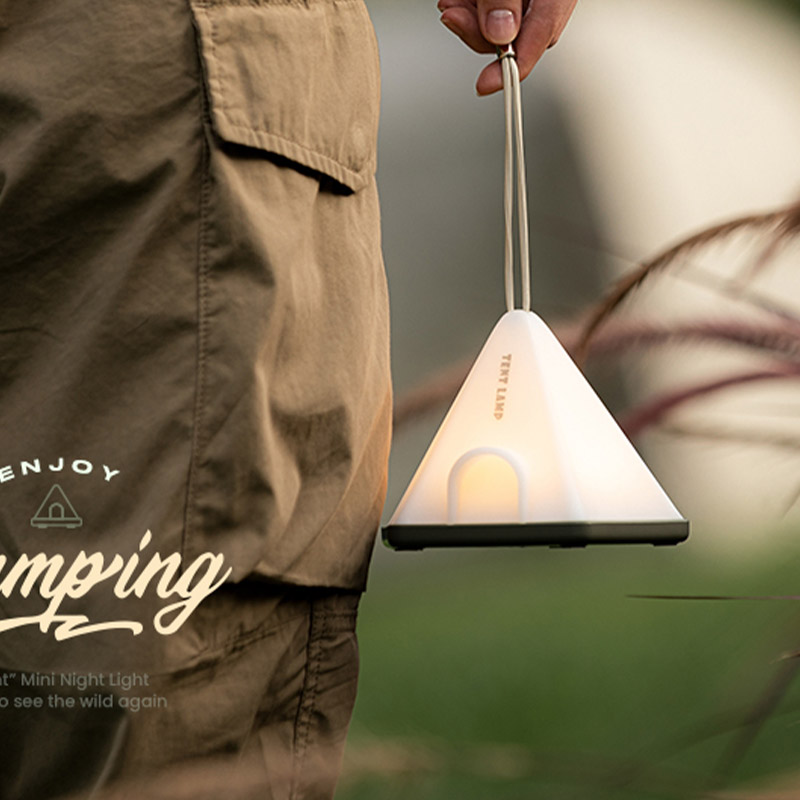 New Creative Tent Night Light with Timed Multi functional Table Light and Desktop Multi level Adjustment with Hanging Rope, Compact and Portable